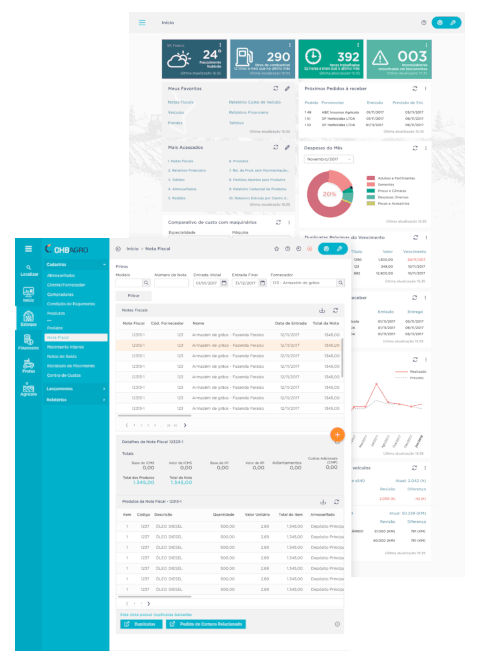 Dashboard and receipt after the redesign